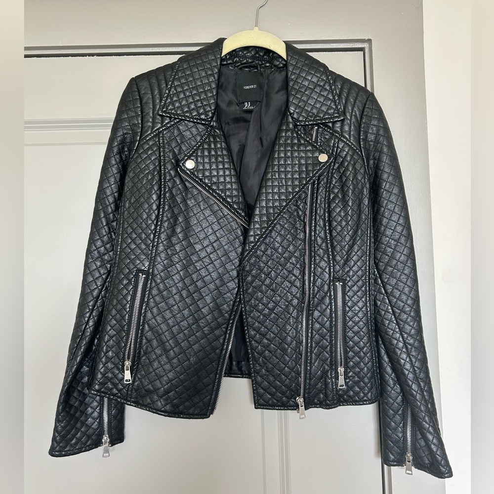 Black Leather Jacket Forever 21